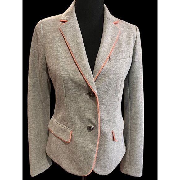 GAP Jackets & Blazers - Gap Academy Blazer Womens SM Gray/Coral Piping FALL Light Academia american prep